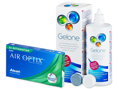 Air Optix for Astigmatism (6 kpl) + Gelone -piilolinssineste 360 ml
