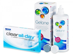 Clear All-Day (6 kpl) + Gelone -piilolinssineste 360 ml