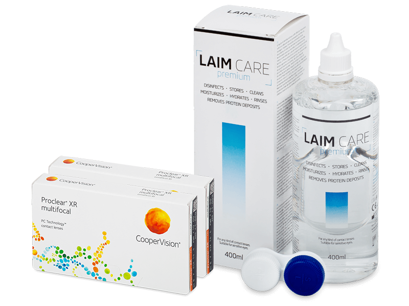 Proclear Multifocal XR (2x3 kpl) + Laim-Care -piilolinssineste 400ml