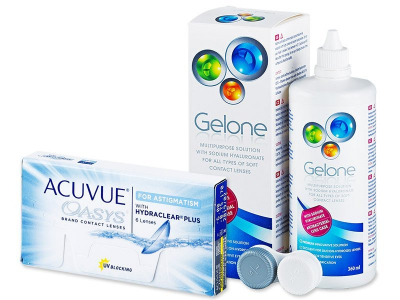 Acuvue Oasys for Astigmatism (6 kpl) + Gelone 360 ml