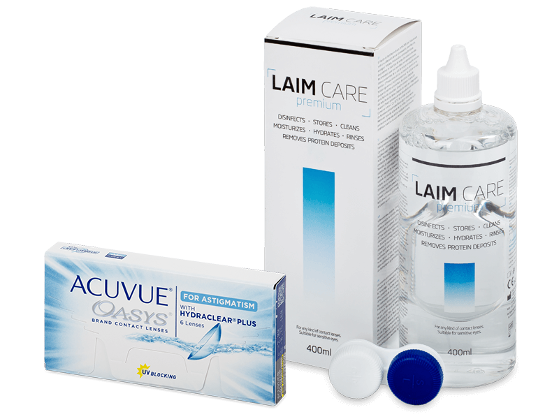 Acuvue Oasys for Astigmatism (6 kpl) + Laim-Care 400ml
