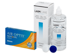 Air Optix Night and Day Aqua (6 kpl) + Laim Care -piilolinssineste 400 ml