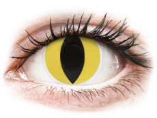 Keltaiset Cat Eye linssit - ColourVue Crazy (2 kpl)