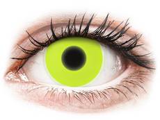 Keltaiset Glow piilolinssit - ColourVue Crazy (2 kpl)