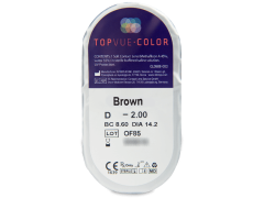 Ruskeat piilolinssit - tehoilla - TopVue Color (2 kpl)