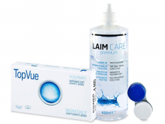 TopVue Monthly (6 kpl) + Laim Care-piilolinssineste 400 ml