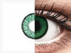 Vihreät Emerald piilolinssit - SofLens Natural Colors - Tehoilla (2 kpl)