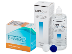 PureVision 2 for Astigmatism (6 kpl) + Laim Care-piilolinssineste 400 ml