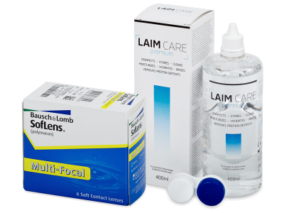 SofLens Multi-Focal (6 kpl) + Laim Care-piilolinssineste 400 ml