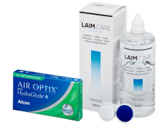 Air Optix plus HydraGlyde for Astigmatism (3 kpl) + Laim-Care-piilolinssineste 400 ml