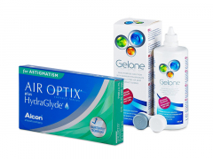 Air Optix plus HydraGlyde for Astigmatism (6 kpl) + Gelone-piilolinssineste 360 ml
