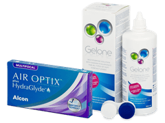 Air Optix plus HydraGlyde Multifocal (6 kpl) + Gelone-piilolinssineste 360 ml