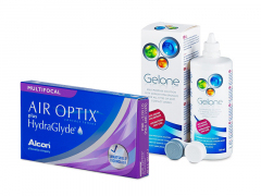 Air Optix plus HydraGlyde Multifocal (6 kpl) + Gelone-piilolinssineste 360 ml