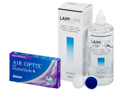Air Optix plus HydraGlyde Multifocal (6 kpl) + Laim-Care-piilolinssineste 400 ml