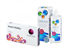 Avaira Vitality (3 kpl) + Gelone-piilolinssineste 360 ml