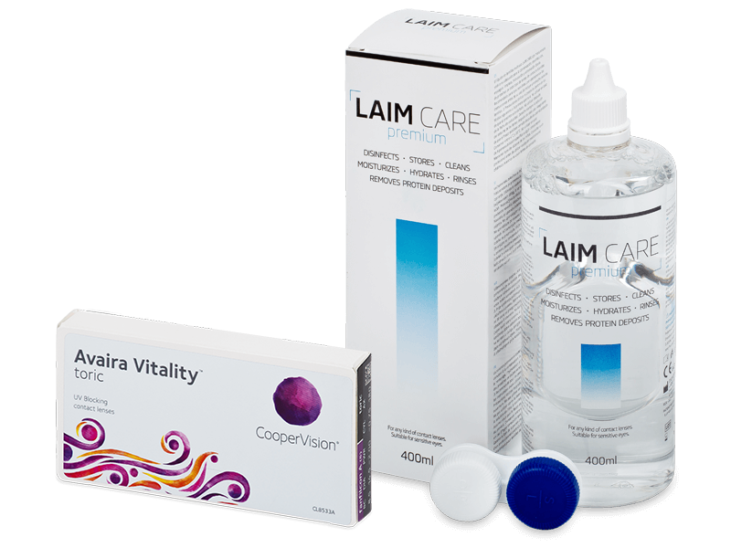 Avaira Vitality Toric (6 kpl) + Laim-Care-piilolinssineste 400 ml