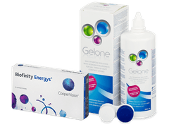 Biofinity Energys (6 kpl) + Gelone-piilolinssineste 360 ml