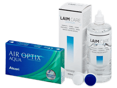 Air Optix Aqua (6 kpl) + Laim Care -piilolinssineste 400 ml