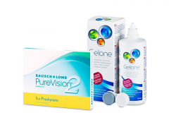 PureVision 2 for Presbyopia (3 kpl) + Gelone-piilolinssineste 360 ml