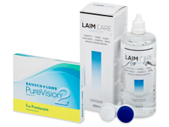 PureVision 2 for Presbyopia (3 kpl) + Laim-Care-piilolinssineste 400 ml