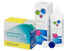 PureVision 2 for Presbyopia (6 kpl) + Gelone-piilolinssineste 360 ml