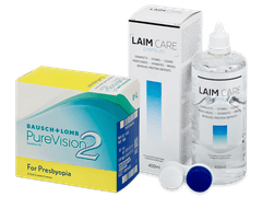 PureVision 2 for Presbyopia (6 kpl) + Laim Care -piilolinssineste 400 ml