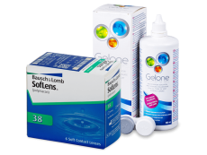 SofLens 38 (6 kpl) + Gelone-piilolinssineste 360 ml