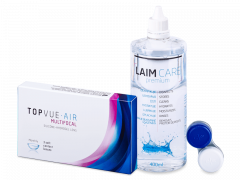 TopVue Air Multifocal (3 kpl) + Laim-Care -piilolinssineste 400 ml