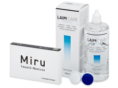 Miru (6 kpl) + Laim-Care -piilolinssineste 400 ml