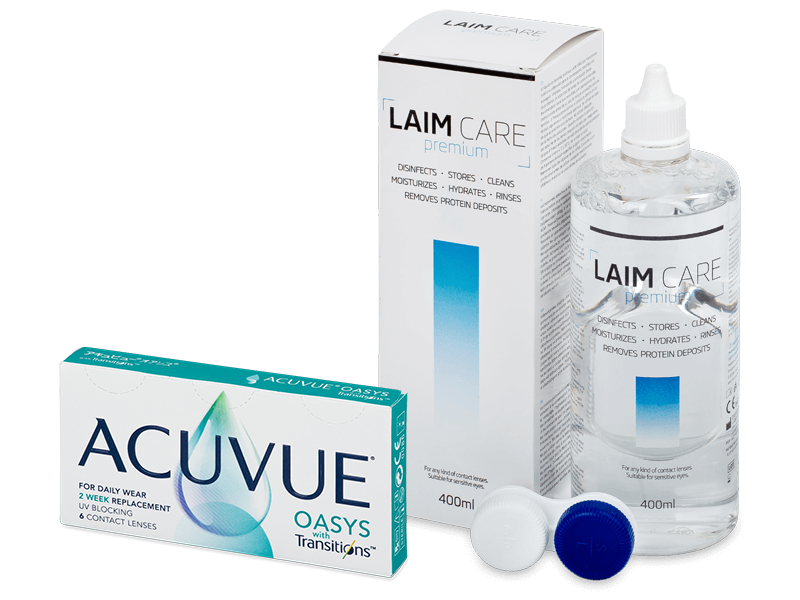 Acuvue Oasys with Transitions (6 linssiä) + Laim-Care linssineste 400 ml