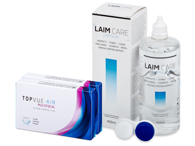 TopVue Air Multifocal (6 kpl) + Laim-Care-piilolinssineste 400 ml