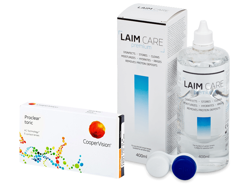 Proclear Toric XR (6 kpl) + Laim Care-piilolinssineste 400ml