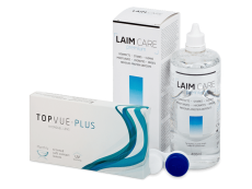 TopVue Monthly PLUS (6 kpl) + LAIM-CARE -piilolinssineste 400 ml