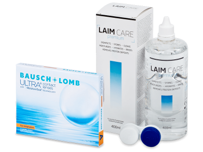 Bausch + Lomb ULTRA for Astigmatism (3 kpl) + Laim-Care-piilolinssineste 400 ml