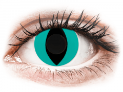 CRAZY LENS - Cat Eye Aqua - Ei-Dioptriset (2 gekleurde daglenzen)