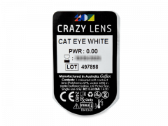 CRAZY LENS - Cat Eye White - Ei-Dioptriset (2 kpl)