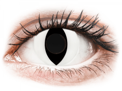 CRAZY LENS - Cat Eye White - Ei-Dioptriset (2 gekleurde daglenzen)