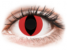 CRAZY LENS - Cat Eye Red - Ei-Dioptriset (2 kpl)