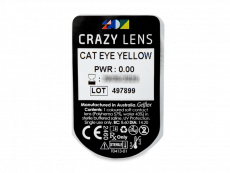 CRAZY LENS - Cat Eye Yellow - Ei-Dioptriset (2 kpl)