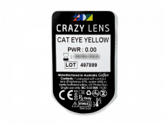 CRAZY LENS - Cat Eye Yellow - Ei-Dioptriset (2 kpl)