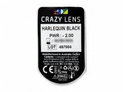 CRAZY LENS - Harlequin Black - Tehoilla (2 kpl)