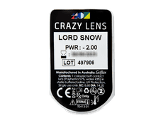 CRAZY LENS - Lord Snow - Tehoilla (2 kpl)