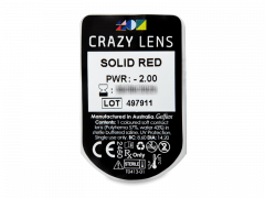 CRAZY LENS - Solid Red - Tehoilla (2 kpl)