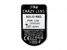 CRAZY LENS - Solid Red - Ei-Dioptriset (2 kpl)