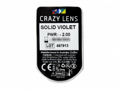 CRAZY LENS - Solid Violet - Tehoilla (2 kpl)
