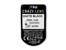 CRAZY LENS - White Black - Ei-Dioptriset (2 kpl)