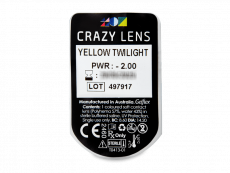 CRAZY LENS - Yellow Twilight - Tehoilla (2 kpl)
