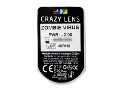 CRAZY LENS - Zombie Virus - Tehoilla (2 kpl)