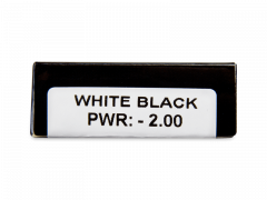 CRAZY LENS - White Black - Tehoilla (2 kpl)