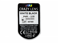 CRAZY LENS - White Black - Tehoilla (2 kpl)